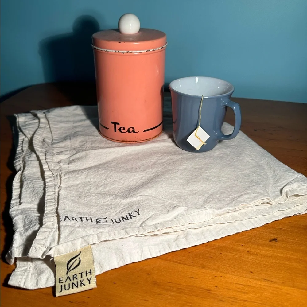 “Flour Sack” Kitchen Towel by Earth Junky Organics Shabby Chic Farmhouse Cottage